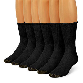 Gold Toe® 6 Pair Athletic Crew Mens Socks