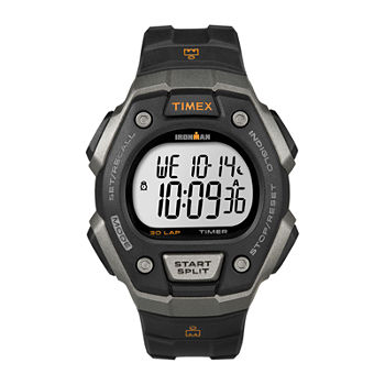 Timex® Ironman Mens Black Bezel Black Resin Strap 30-Lap Chronograph Sport Watch T5K8217R