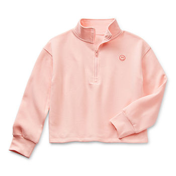 Thereabouts Little & Big Girls Long Sleeve Quarter-Zip Pullover