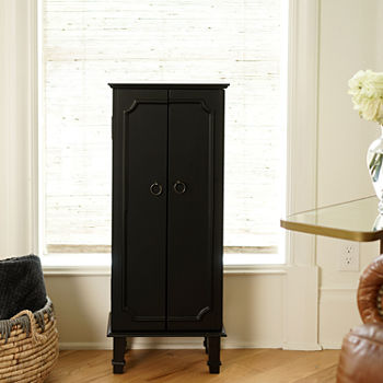 Hives And Honey Lockable Black Jewelry Armoire