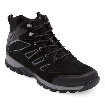 St. John's Bay Mens Ridge Memory Foam Flat Heel Hiking Boots