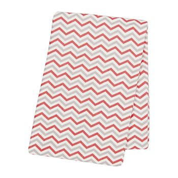 Trend Lab® Chevron Swaddle Blanket - Coral and Gray
