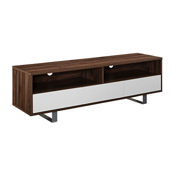60" Modern 3 Drawer Low Profile TV Console