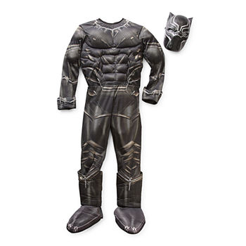 Marvel Captain America: Civil War Black Panther Deluxe Muscle Chest  Boys Costume (4-7)