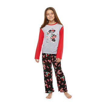 Disney Mickey Family Matching Pajamas Little & Big Girls 2-pc. Minnie Mouse Christmas Pajama Set