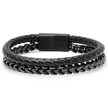 Minoxia Stainless Steel 8 Inch Semisolid Wheat Chain Bracelet
