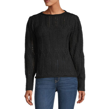 a.n.a Womens Crew Neck Long Sleeve Pullover Sweater