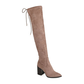 Journee Collection Womens Paras Wide Calf Over the Knee Boots Stacked Heel