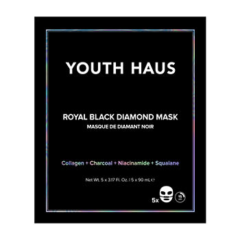 Youth Haus Royal Black Diamond Face Mask 5 Pack