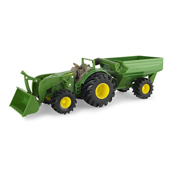 Tomy John Deere Monster Treads Tractor With Wagon