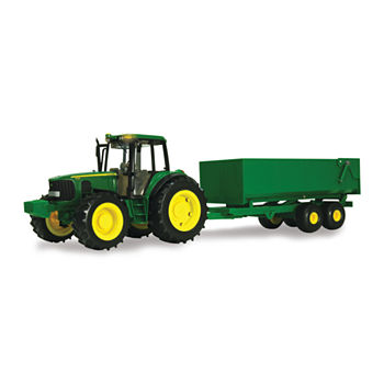 Tomy 1:16 Scale Big Farm John Deere Tractor With Wagon