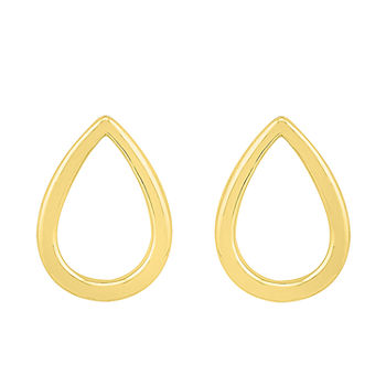 10K Gold 11.7mm Pear Stud Earrings