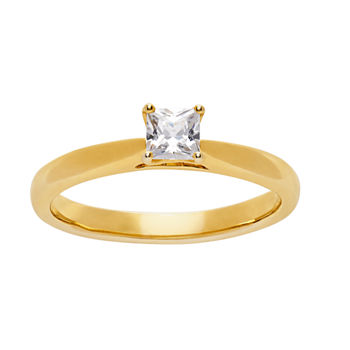 Grown With Love Womens 1/2 CT. T.W. Lab Grown White Diamond 14K Gold Solitaire Engagement Ring