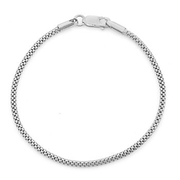 Sterling Silver 7.25 Inch Solid Link Chain Bracelet