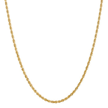 14K Gold 24 Inch Solid Rope Chain Necklace