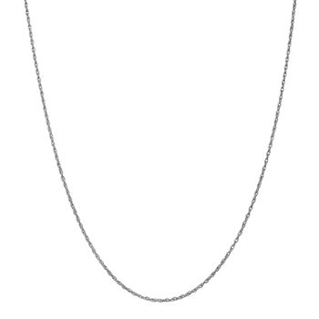 14K White Gold Solid Rope Chain Necklace
