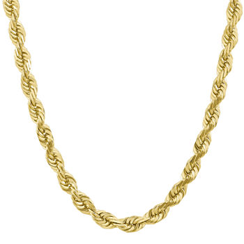 10K Gold 20 Inch Solid Rope Chain Necklace