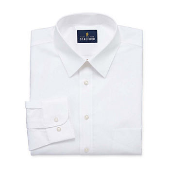 Stafford Mens Wrinkle Free Stain Resistant Stretch Dress Shirt