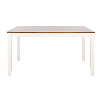 Silio Collection Rectangular Wood-Top Dining Table