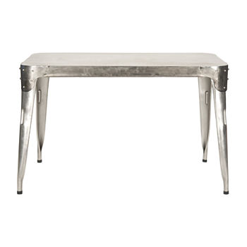 Weston Collection Rectangular Metal-Top Dining Table
