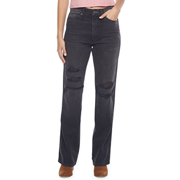 Arizona-Juniors Womens High Rise Relaxed Fit Bootcut Jean