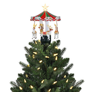 Animated Carousel Christmas Tree Topper