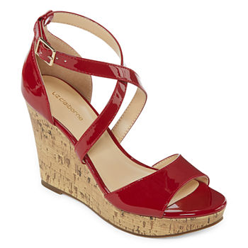Wedge Sandals Red All Women's Shoes for Shoes - JCPenney