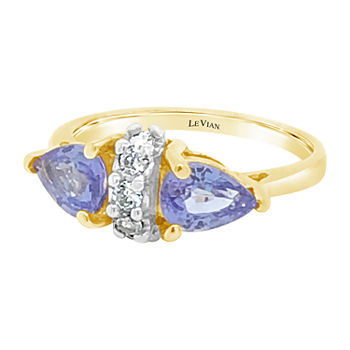 LIMITED QUANTITIES! Le Vian Grand Sample Sale™ Ring featuring Blueberry Tanzanite® Vanilla Diamonds® set in 14K Honey Gold™