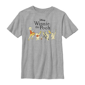 Little & Big Boys Winnie the Pooh Crew Neck Short Sleeve Graphic T-Shirt
