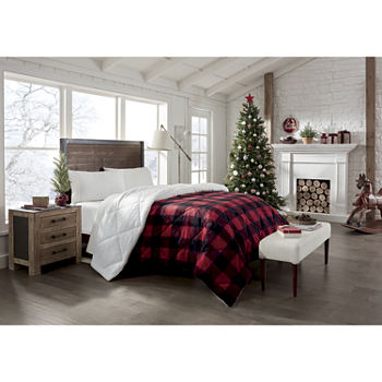 North Pole Trading Co. Faux-Mink To Sherpa Reversible Comforter