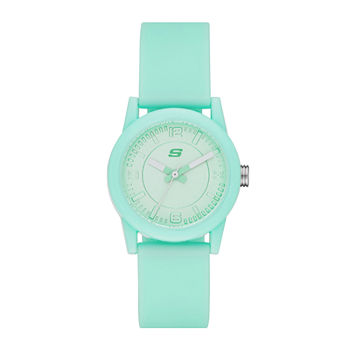 Skechers® Womens Mint Dial Mint Silicone Strap Analog Watch