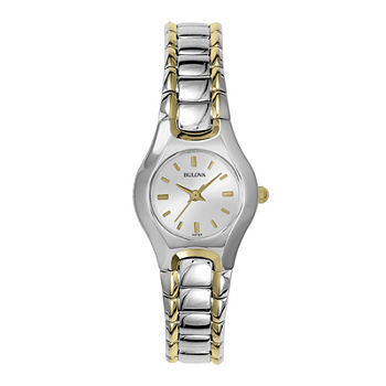 Bulova Classic Womens Two Tone Stainless Steel Bracelet Watch 98t84