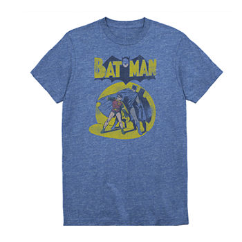 Mens Crew Neck Short Sleeve Regular Fit Batman Graphic T-Shirt