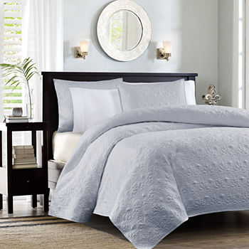 Madison Park Mansfield Antimicrobial Coverlet Set