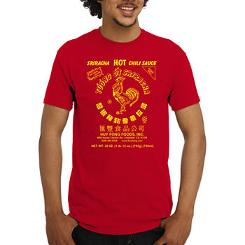 Sriracha Logo Mens Crew Neck Short Sleeve Classic Fit Graphic T-Shirt