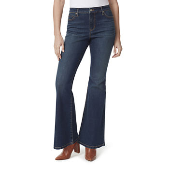 Gloria Vanderbilt No Stretch Fabric Womens High Rise Flare Leg Jean