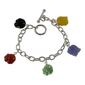 Multicolor Jade Elephant Bracelet
