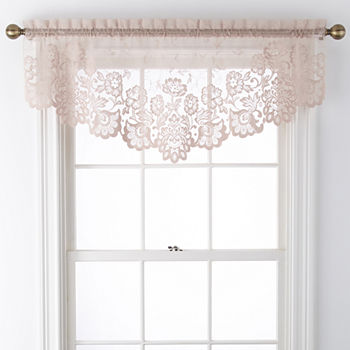 JCPenney Home™ Shari Lace Rod-Pocket Ascot Valance