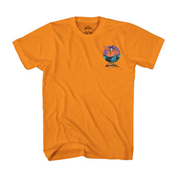 Avatar The Last Airbender Mens Crew Neck Short Sleeve Regular Fit Anime Graphic T-Shirt
