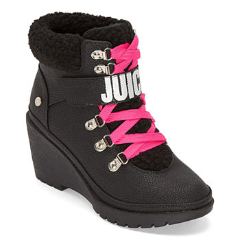 Juicy By Juicy Couture Womens Halstin Booties Wedge Heel