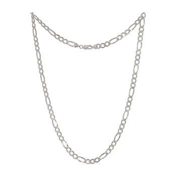 Made in Italy Unisex Adult 24 Inch Sterling Silver Link Necklace
