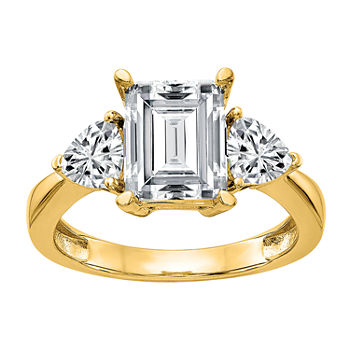 True Light Womens 5 1/4 CT. T.W. Lab Created White Moissanite 14K Gold Engagement Ring