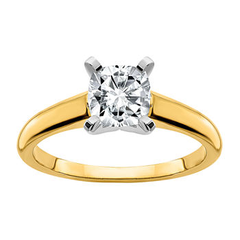 True Light Womens 2 1/2 CT. T.W. Lab Created White Moissanite 14K Two Tone Gold Solitaire Engagement Ring