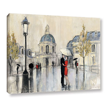 Brushstone Spring Rain Paris Gallery Wrapped Canvas Wall Art