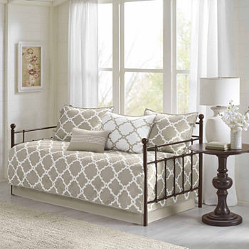 Madison Park Essentials Taupe Diablo Antimicrobial Reversible 6-pc. Daybed Cover Set