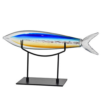 Dale Tiffany Fish W/ Stand Art Glass Sculpture