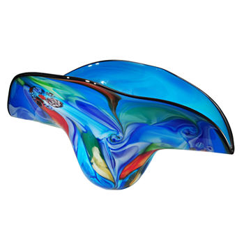Dale Tiffany Blue Agavi Art Glass Bowl