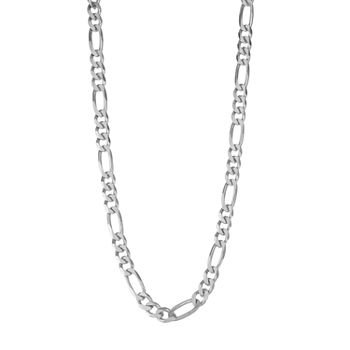 Sterling Silver Solid Figaro Chain Necklace