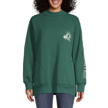 Arizona Juniors Womens Mock Neck Long Sleeve Sweatshirt