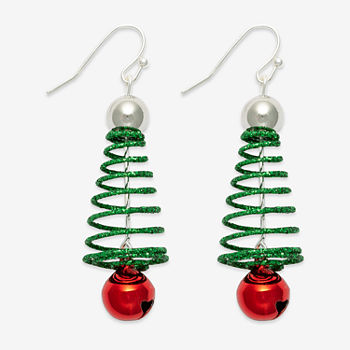 Mixit Christmas Tree Drop Earrings